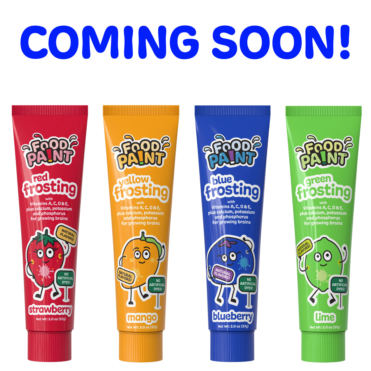 4 Flavor Bundle: 2 tubes per flavor - Strawberry, Mango, Blueberry & Lime!